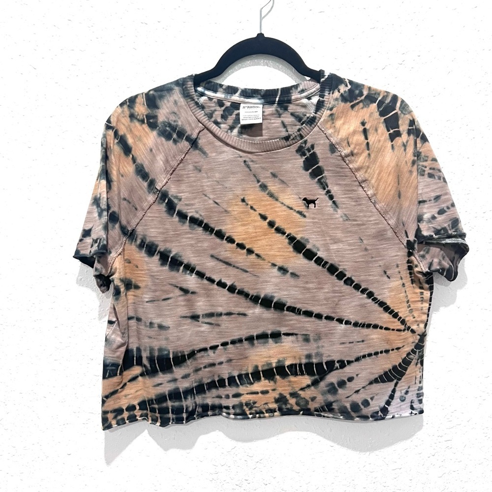 Victoria's Secret PINK tie-dye cropped t-shirt Small